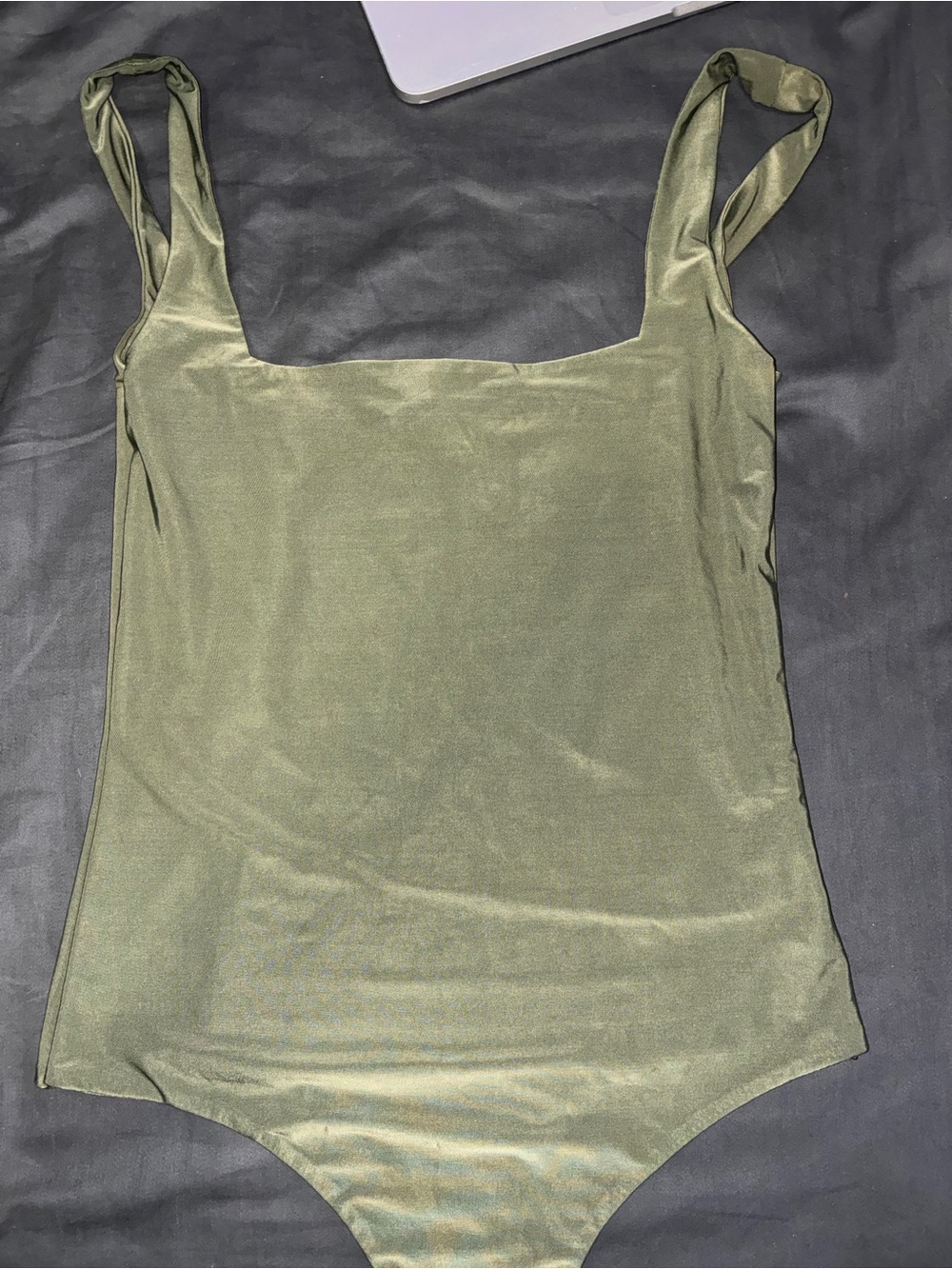 Revamped Olive Square Neck Tank Bodysuit